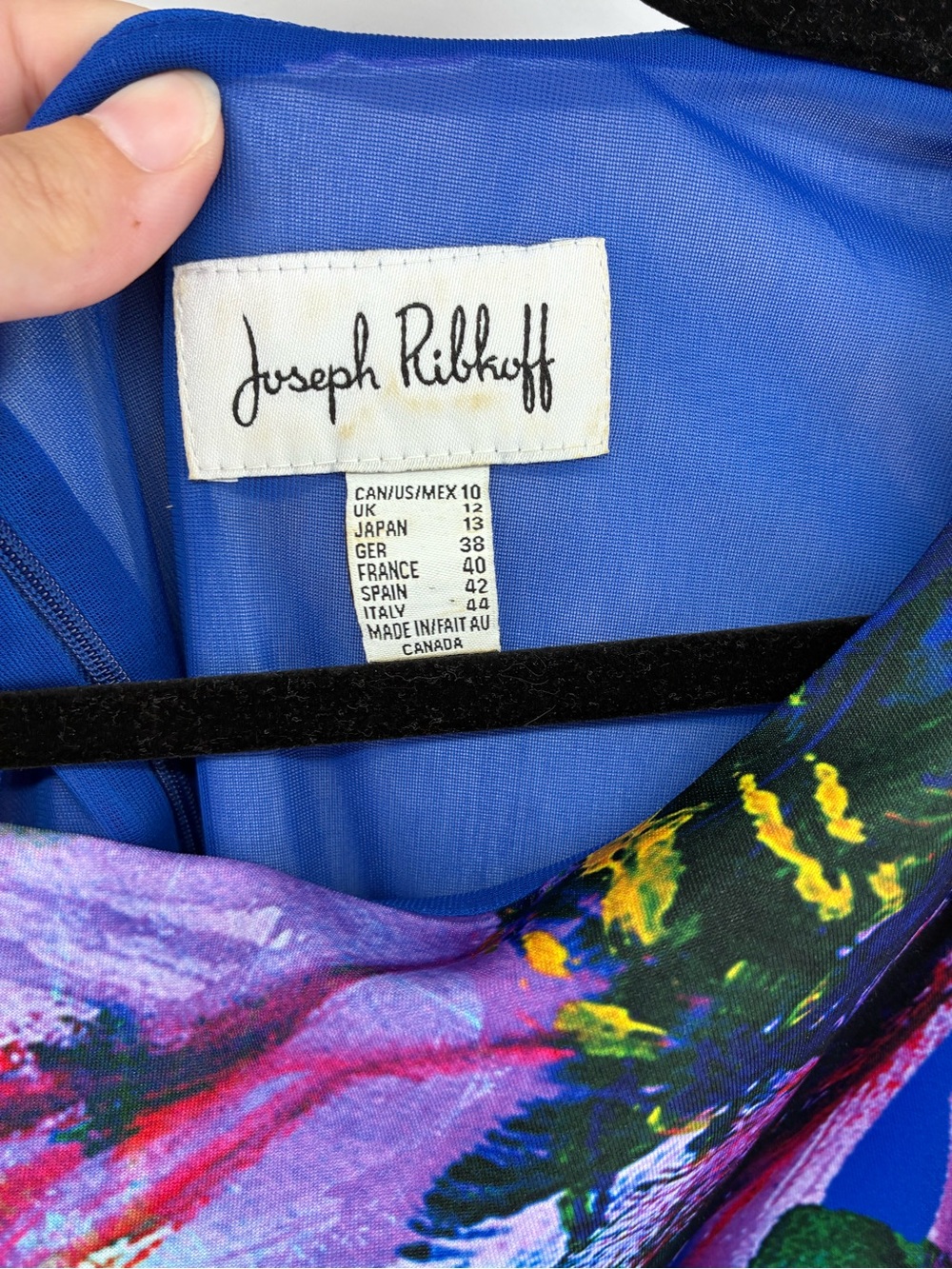 Joseph Ribkoff Blue Floral-Print Midi Dress - Picture 5 of 12